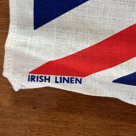 Two Large Vintage Linen Union Jack Tea Towels - Picture 3 of 4